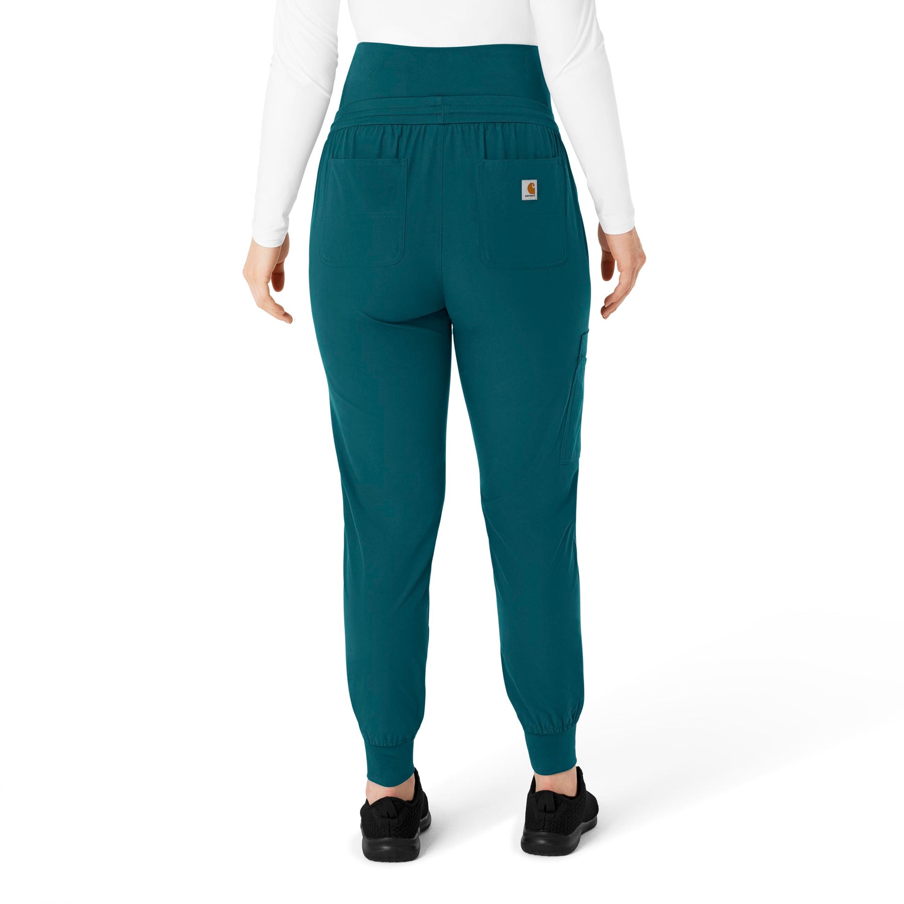 Force Essentials Women's Maternity Jogger Scrub Pant Caribbean back view