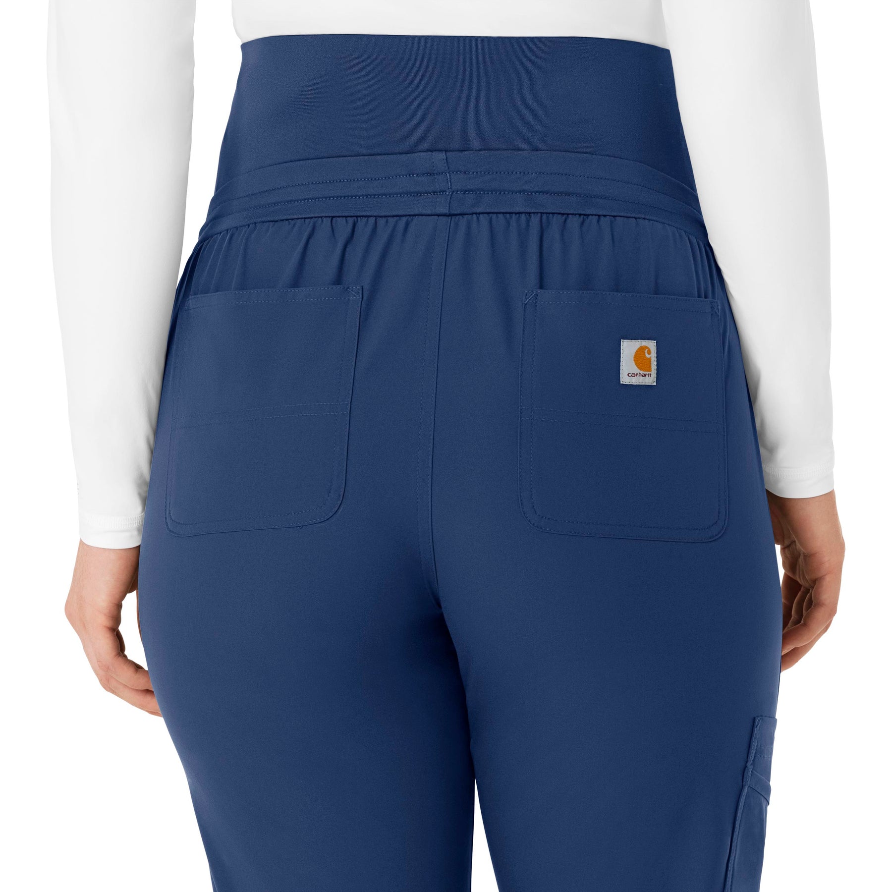 Force Essentials Women's Maternity Jogger Scrub Pant Navy side detail 1
