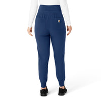 Force Essentials Women's Maternity Jogger Scrub Pant Navy back view
