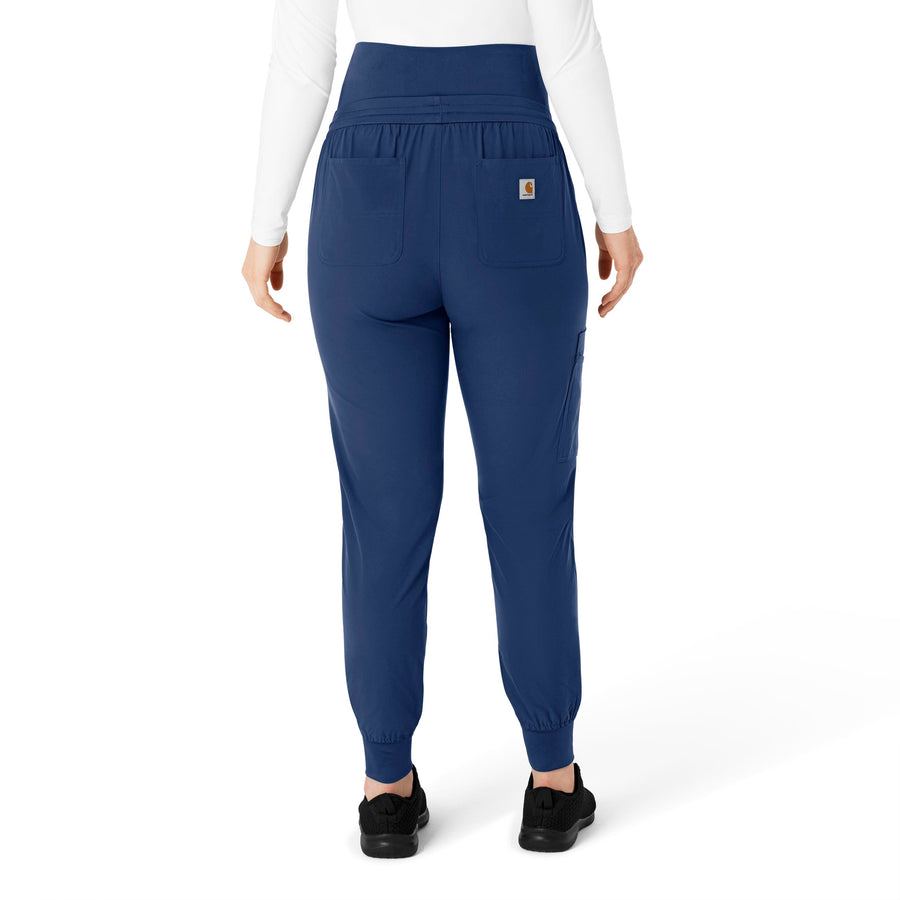 Force Essentials Women's Maternity Jogger Scrub Pant Navy back view