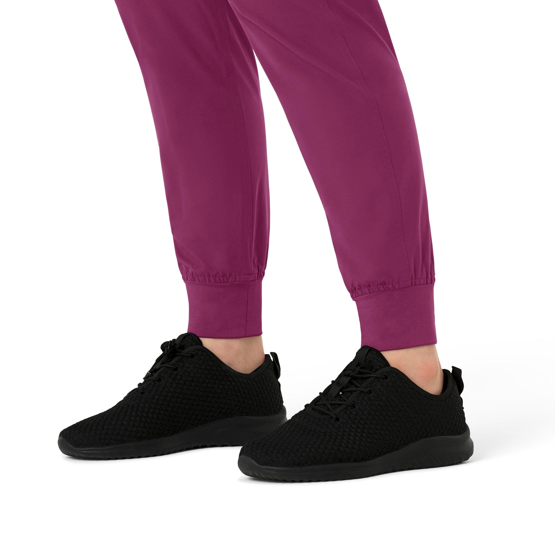 Force Essentials Women's Maternity Jogger Scrub Pant Wine back detail