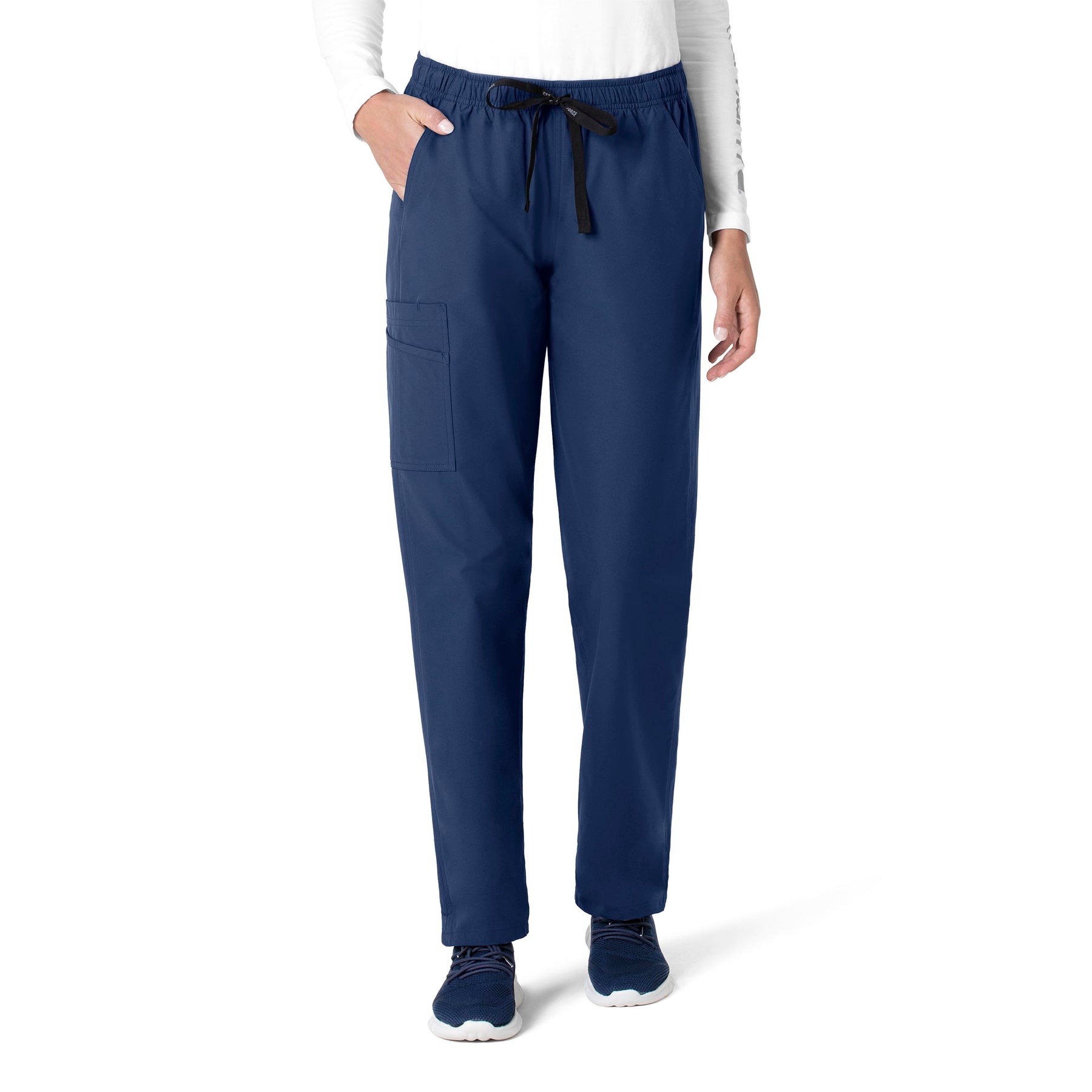Force Essentials Unisex Elastic Waist Cargo Scrub Pant Navy