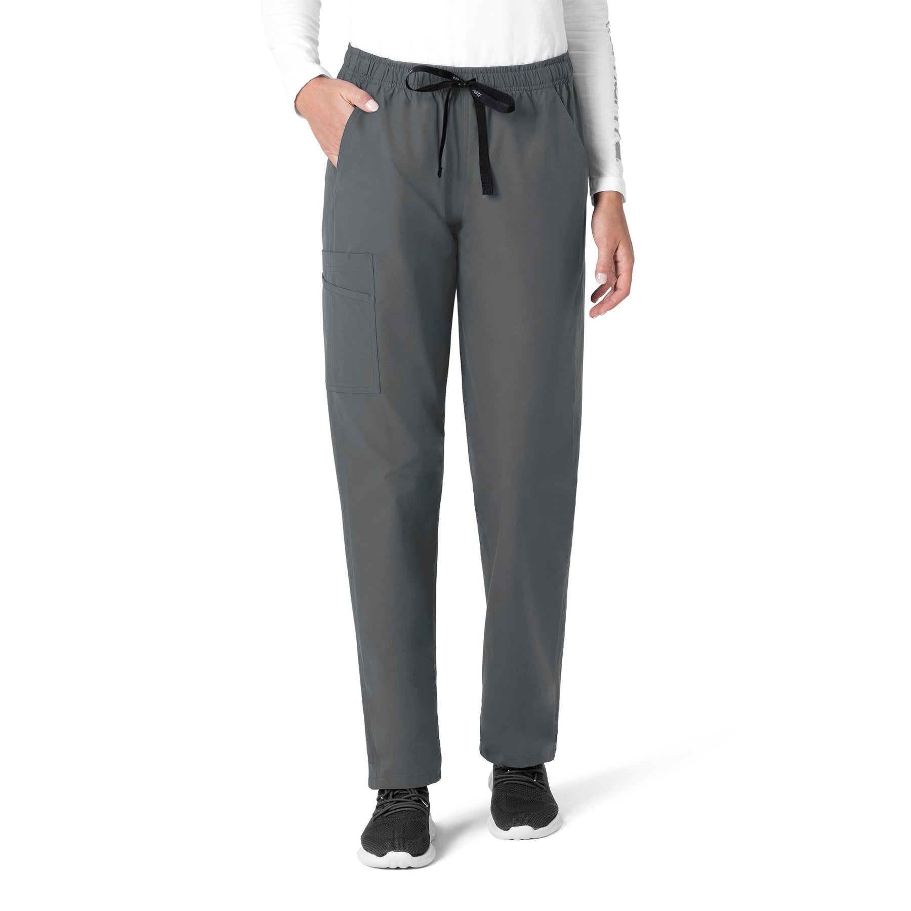 Force Essentials Unisex Elastic Waist Cargo Scrub Pant Pewter