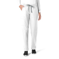 Force Essentials Unisex Elastic Waist Cargo Scrub Pant White