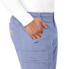 Rugged Flex Peak Men's Straight Leg Cargo Scrub Pant Ceil Blue side detail 2