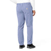 Rugged Flex Peak Men's Straight Leg Cargo Scrub Pant Ceil Blue back view