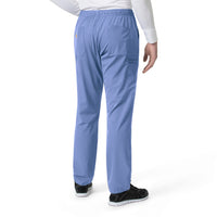 Force Liberty Men's Athletic Cargo Scrub Pant Ceil Blue back view