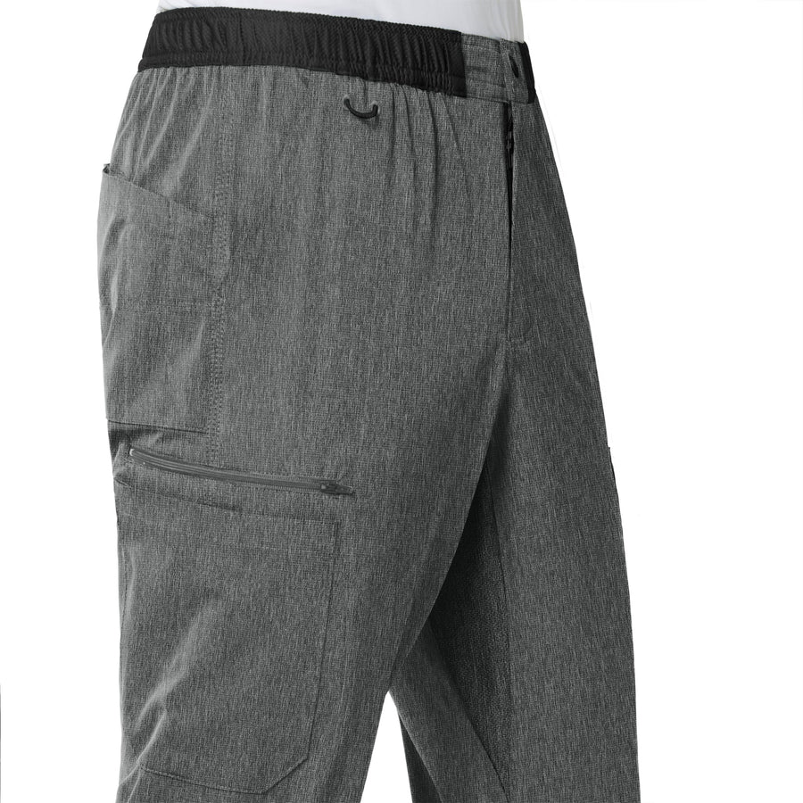 Force Liberty Men's Athletic Cargo Scrub Pant Charcoal Heather side detail 2