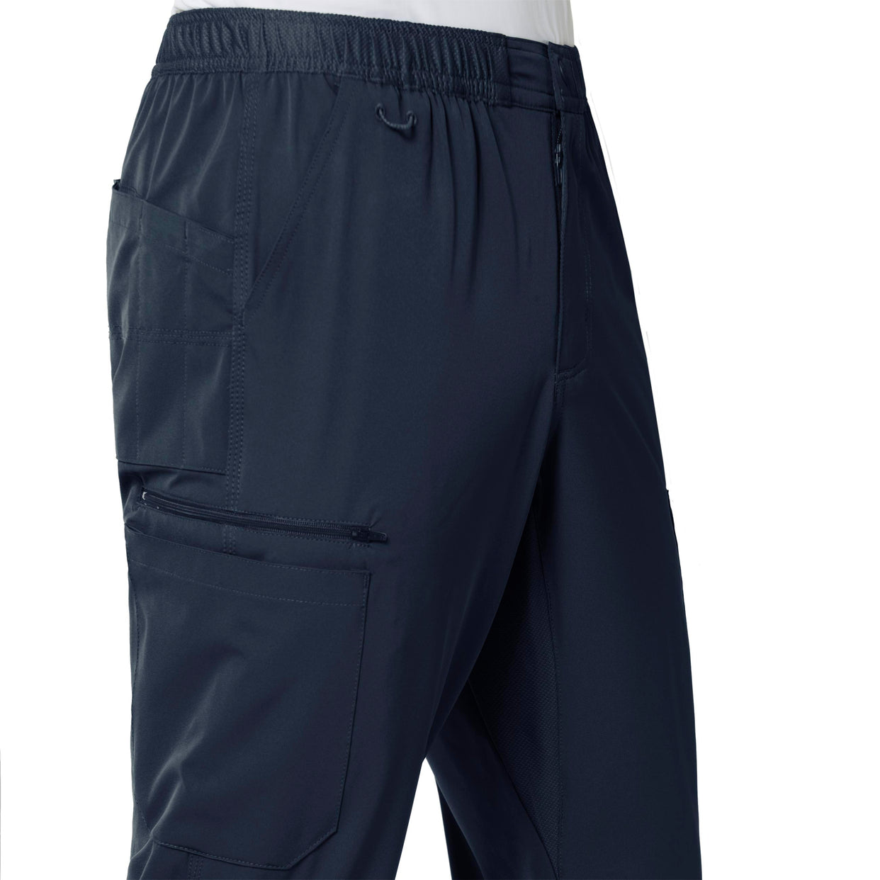 Force Liberty Men's Athletic Cargo Scrub Pant Navy side detail 2