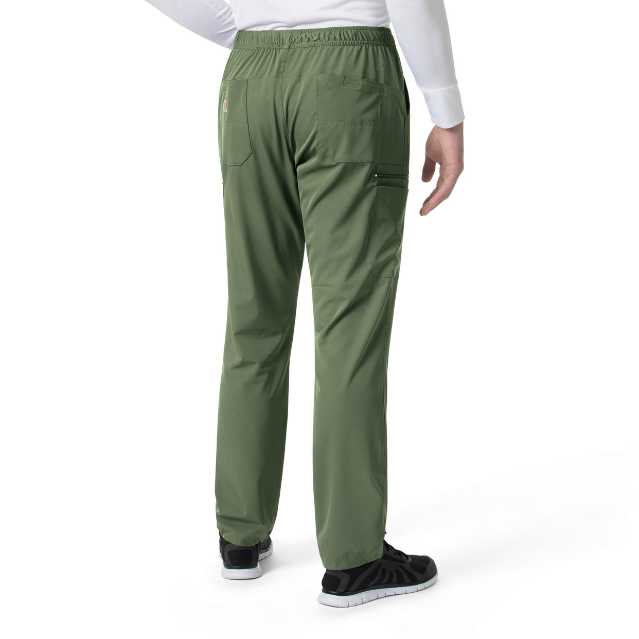 Force Liberty Men's Athletic Cargo Scrub Pant Olive back view