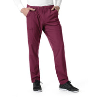 Force Liberty Men's Athletic Cargo Scrub Pant Wine