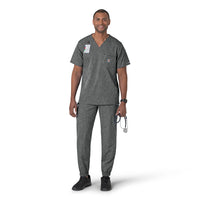 Force Liberty Men's Comfort Cargo Jogger Scrub Pant Charcoal Heather full scrub set