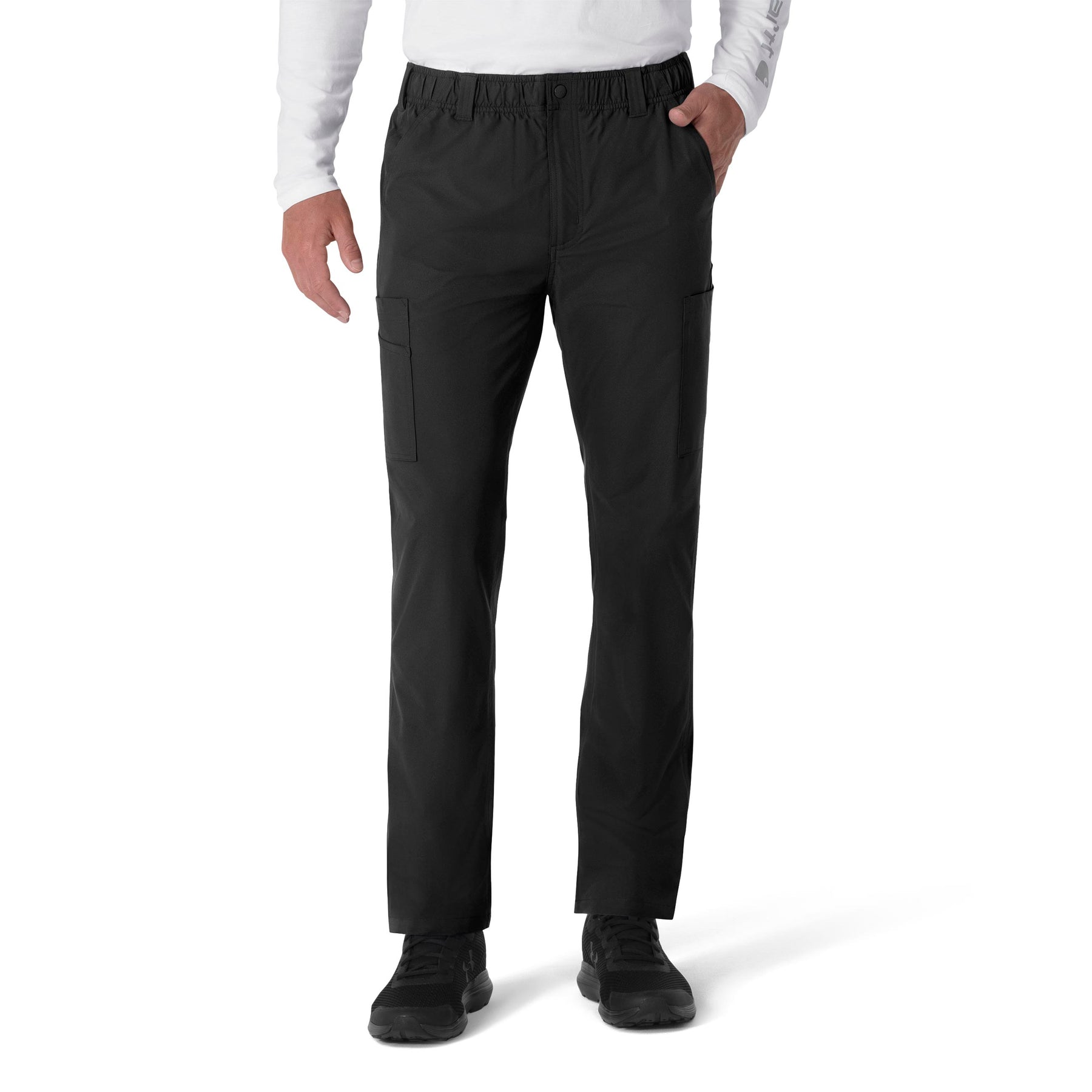 Force Essentials Men's Straight Leg Cargo Scrub Pant Black