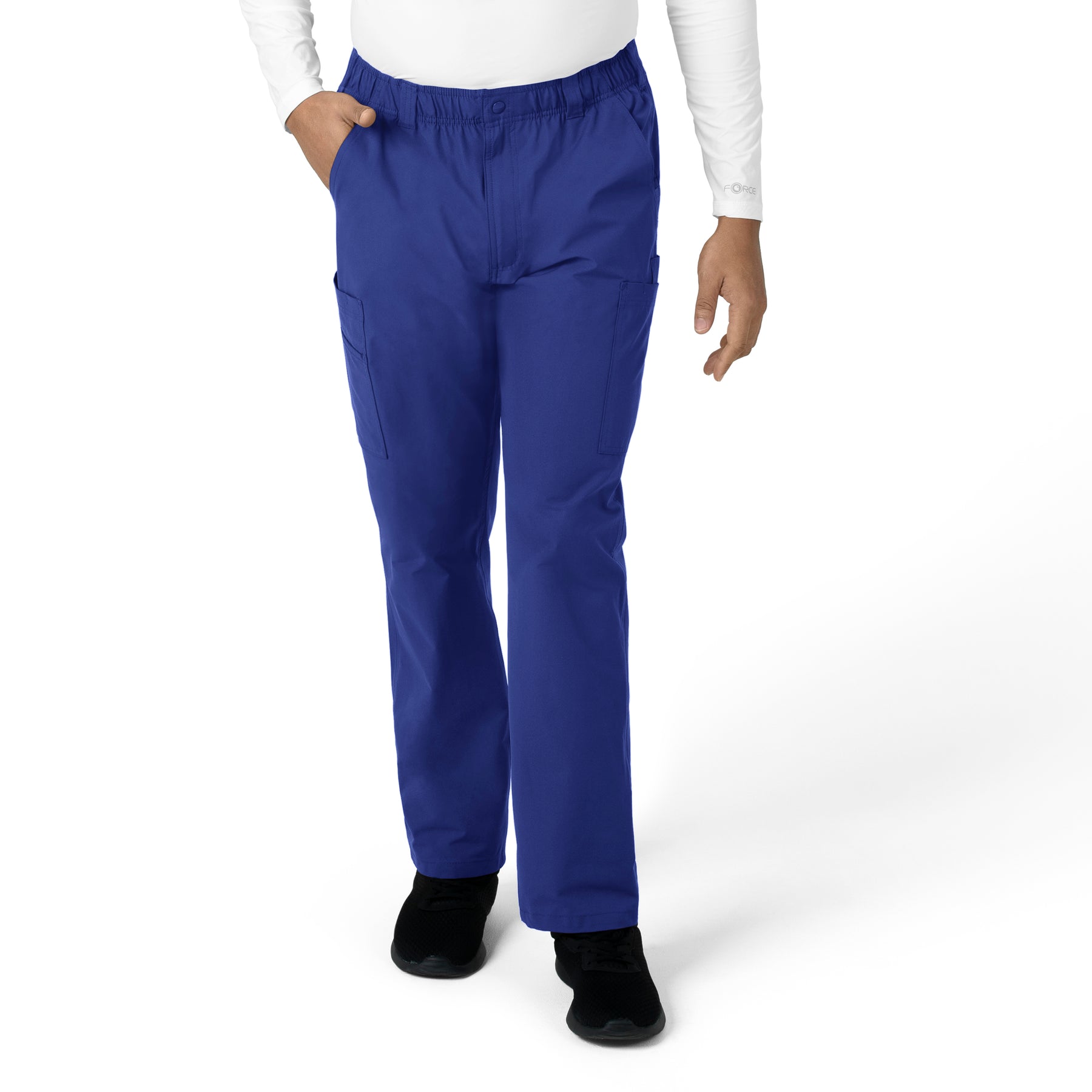 Force Essentials Men's Straight Leg Cargo Scrub Pant Galaxy Blue