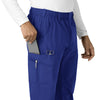 Force Essentials Men's Straight Leg Cargo Scrub Pant Galaxy Blue side detail 1