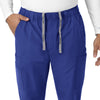 Force Essentials Men's Straight Leg Cargo Scrub Pant Galaxy Blue side detail 2