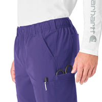 Force Essentials Men's Straight Leg Cargo Scrub Pant Grape side detail 2