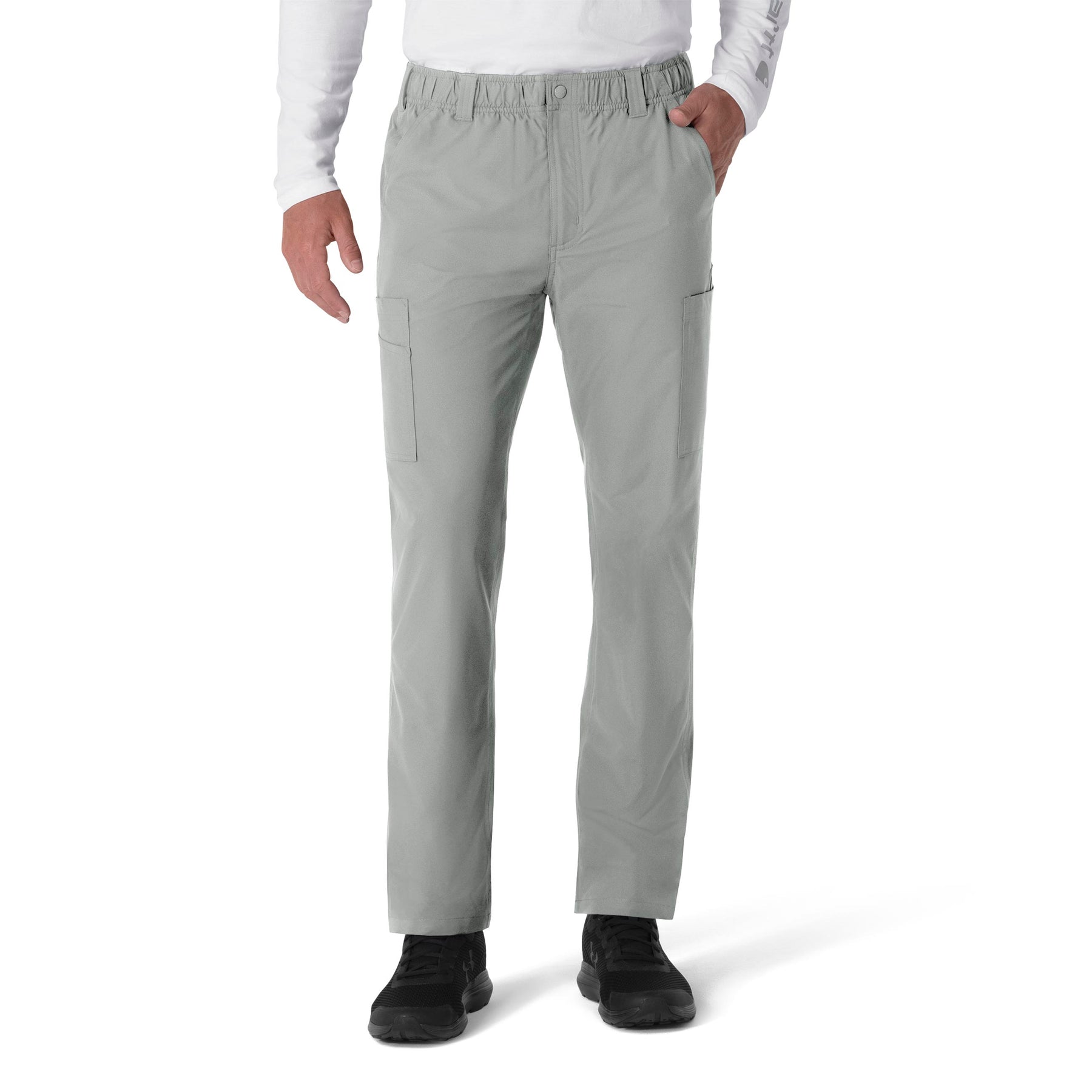 Force Essentials Men's Straight Leg Cargo Scrub Pant Grey