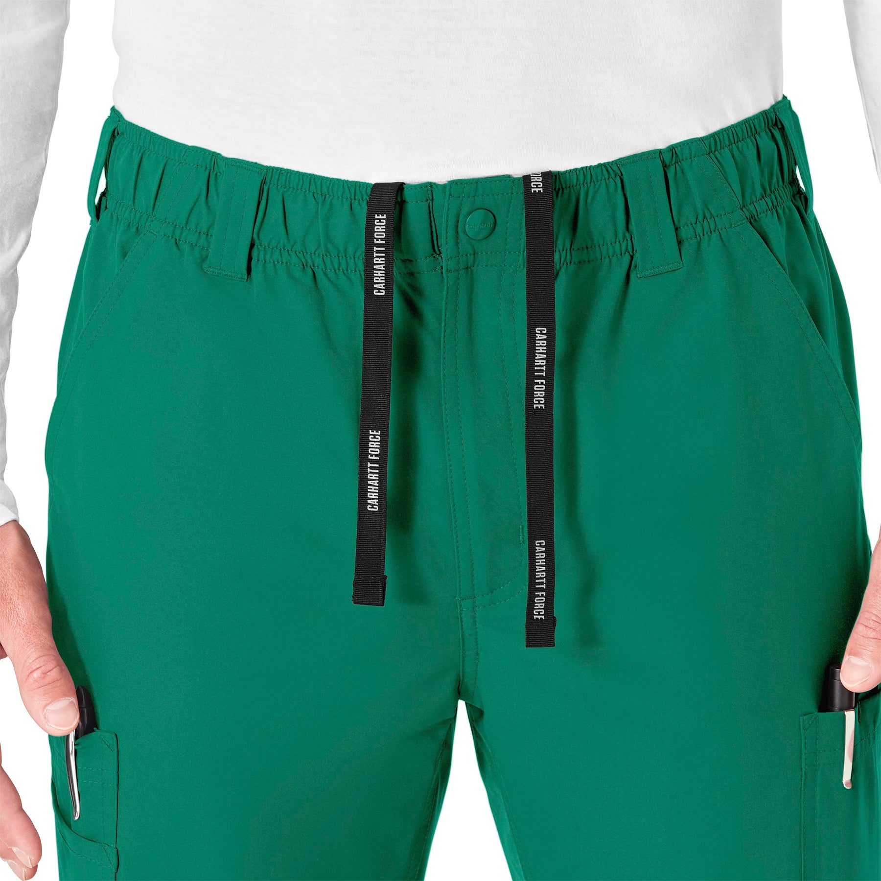 Force Essentials Men's Straight Leg Cargo Scrub Pant Hunter side detail 1