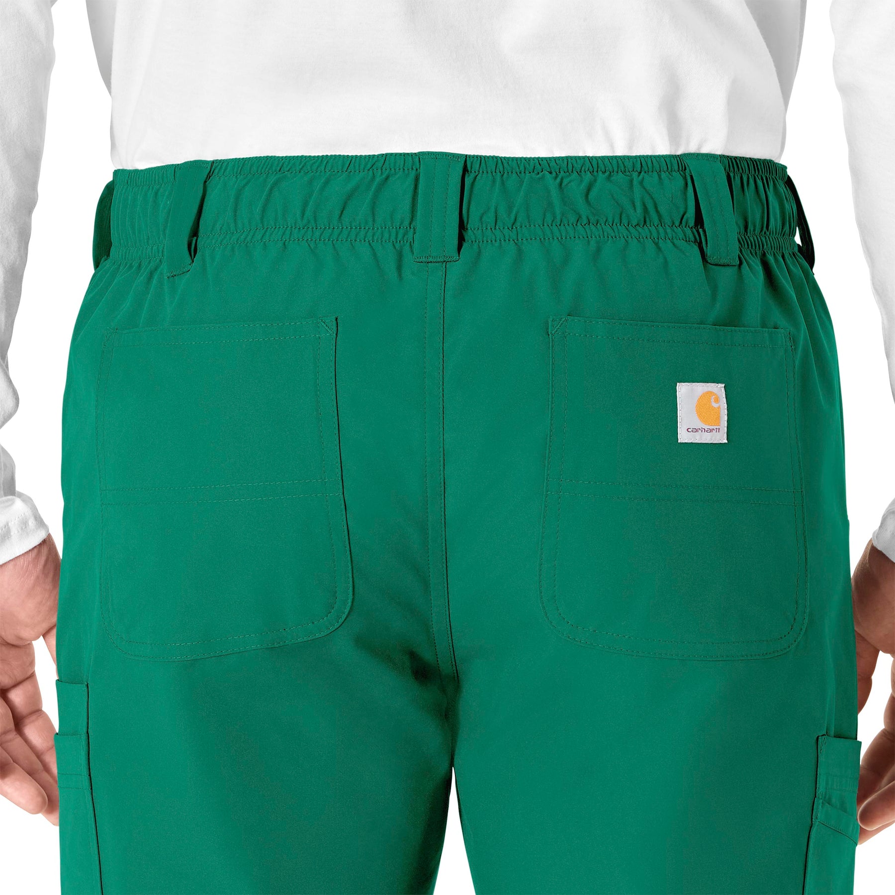 Force Essentials Men's Straight Leg Cargo Scrub Pant Hunter back detail