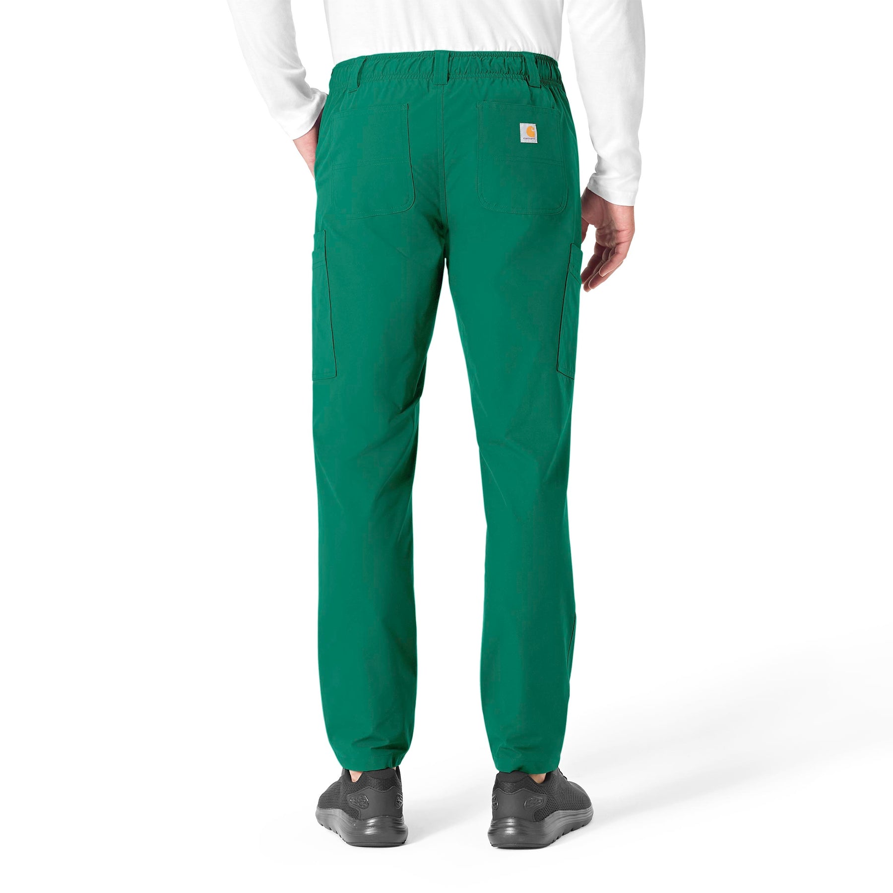Force Essentials Men's Straight Leg Cargo Scrub Pant Hunter back view
