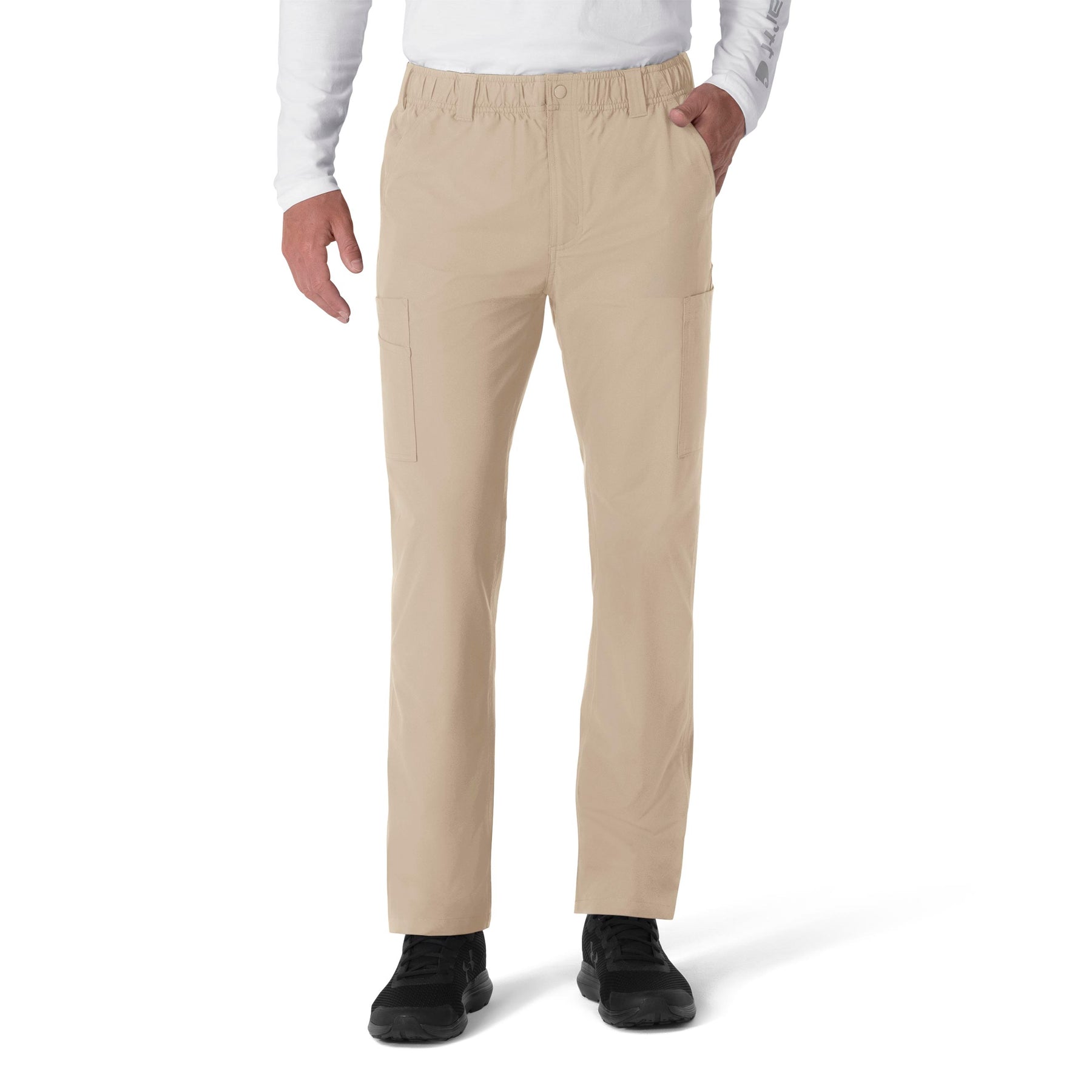 Force Essentials Men's Straight Leg Cargo Scrub Pant Khaki