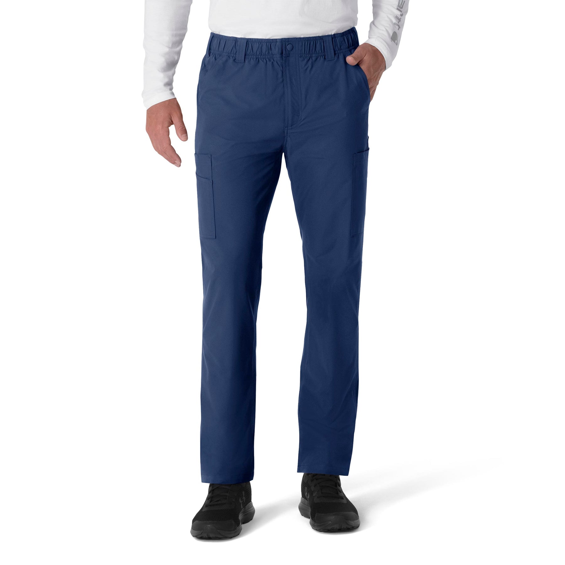 Force Essentials Men's Straight Leg Cargo Scrub Pant Navy