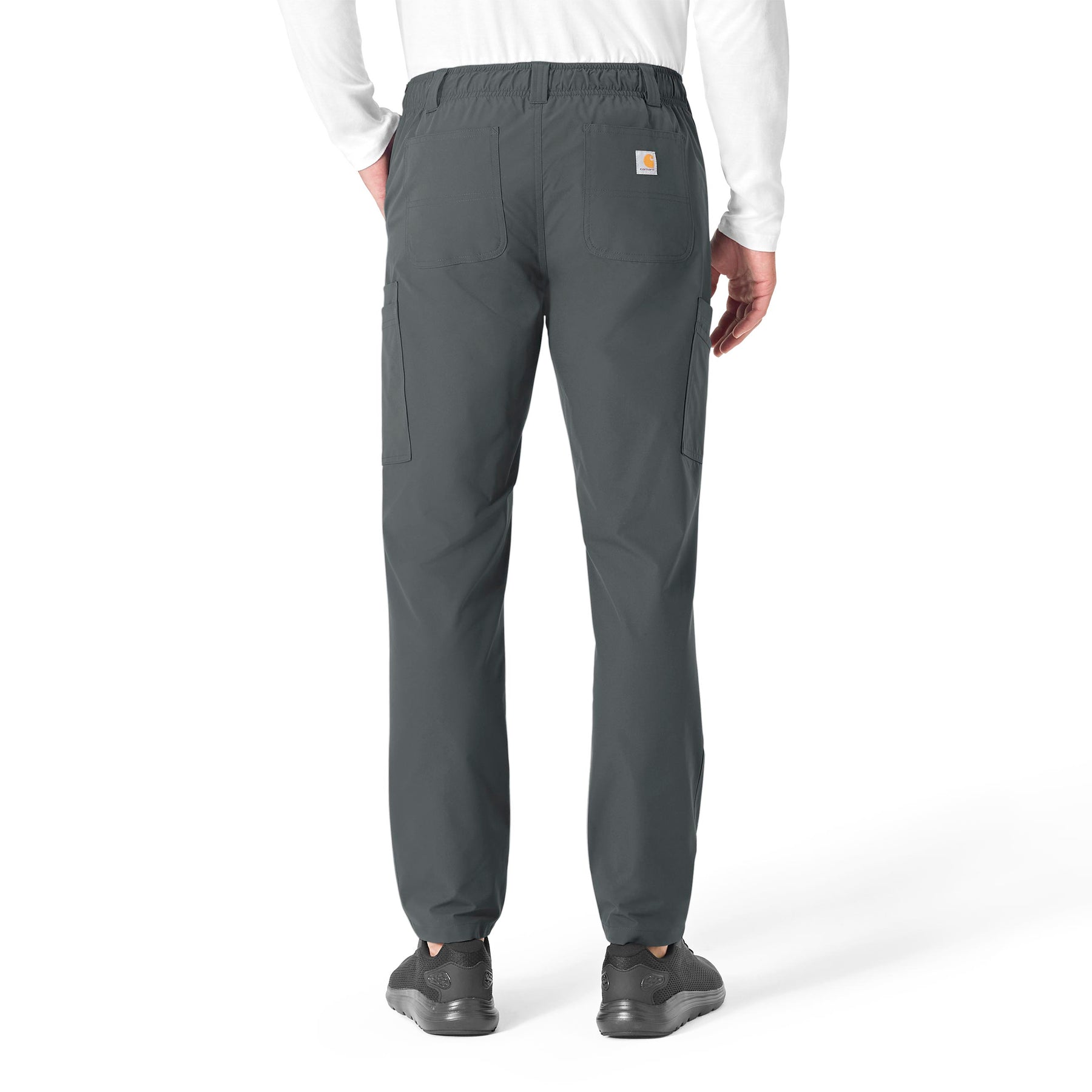 Force Essentials Men's Straight Leg Cargo Scrub Pant Pewter back view