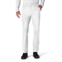 Force Essentials Men's Straight Leg Cargo Scrub Pant White