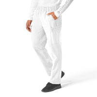 Force Essentials Men's Straight Leg Cargo Scrub Pant White side view