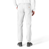 Force Essentials Men's Straight Leg Cargo Scrub Pant White back view