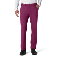 Force Essentials Men's Straight Leg Cargo Scrub Pant Wine