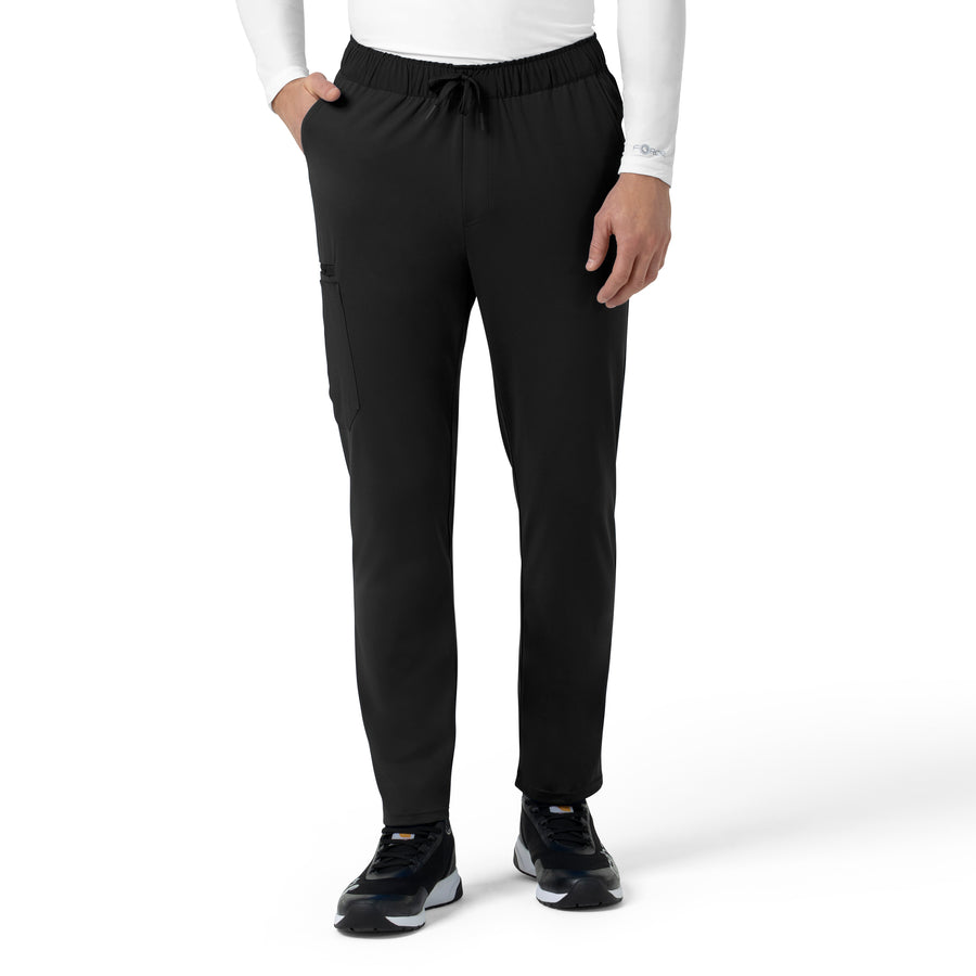 Force Cross-Flex Knit Men's Straight Leg Tapered Scrub Pant Black