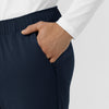 Force Cross-Flex Knit Men's Straight Leg Tapered Scrub Pant Navy side detail 1