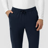 Force Cross-Flex Knit Men's Straight Leg Tapered Scrub Pant Navy side detail 2