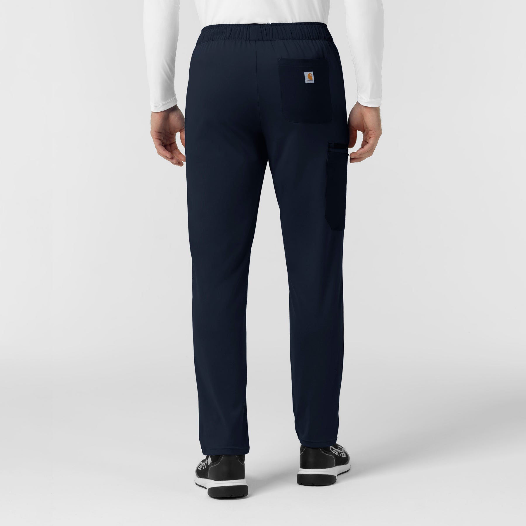 Force Cross-Flex Knit Men's Straight Leg Tapered Scrub Pant Navy back view