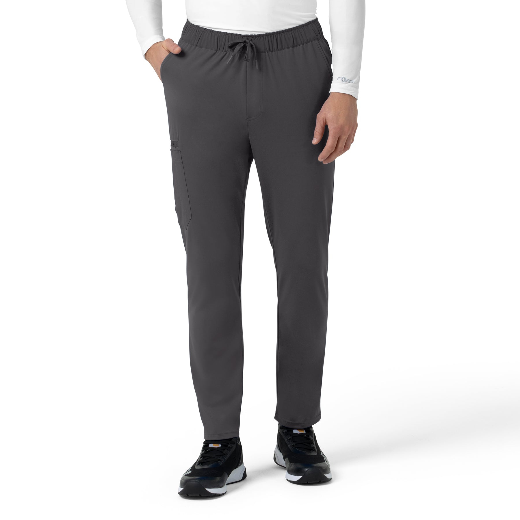 Force Cross-Flex Knit Men's Straight Leg Tapered Scrub Pant Pewter