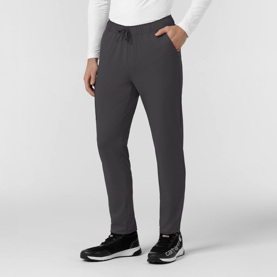 Force Cross-Flex Knit Men's Straight Leg Tapered Scrub Pant Pewter side view