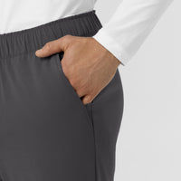 Force Cross-Flex Knit Men's Straight Leg Tapered Scrub Pant Pewter side detail 1