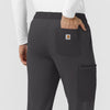 Force Cross-Flex Knit Men's Straight Leg Tapered Scrub Pant Pewter hemline detail