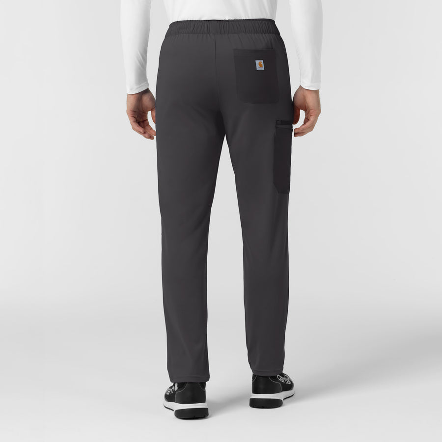 Force Cross-Flex Knit Men's Straight Leg Tapered Scrub Pant Pewter back view
