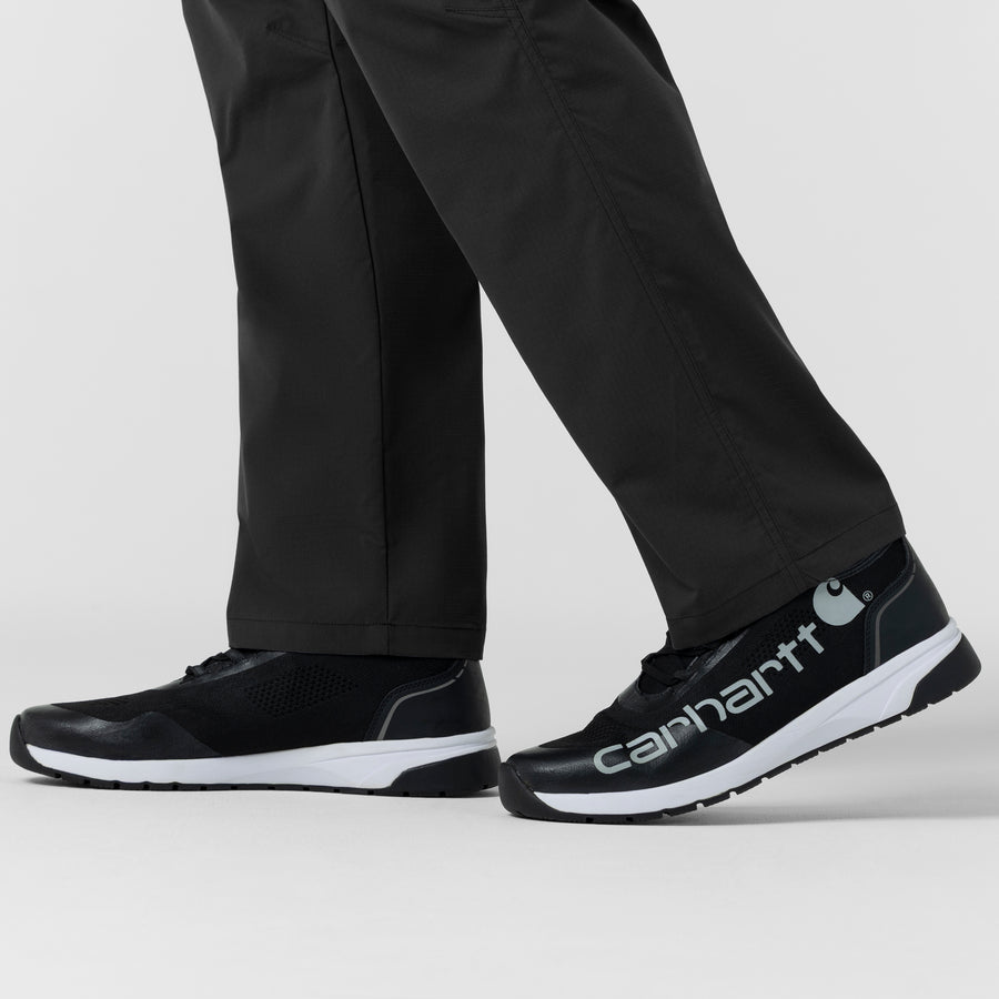 Rugged Flex FLD Men's Ripstop Straight Leg Cargo Scrub Pant Black front detail