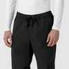 Rugged Flex FLD Men's Ripstop Straight Leg Cargo Scrub Pant Black hemline detail