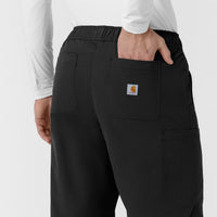 Rugged Flex FLD Men's Ripstop Straight Leg Cargo Scrub Pant Black back detail