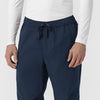 Rugged Flex FLD Men's Ripstop Straight Leg Cargo Scrub Pant Navy hemline detail