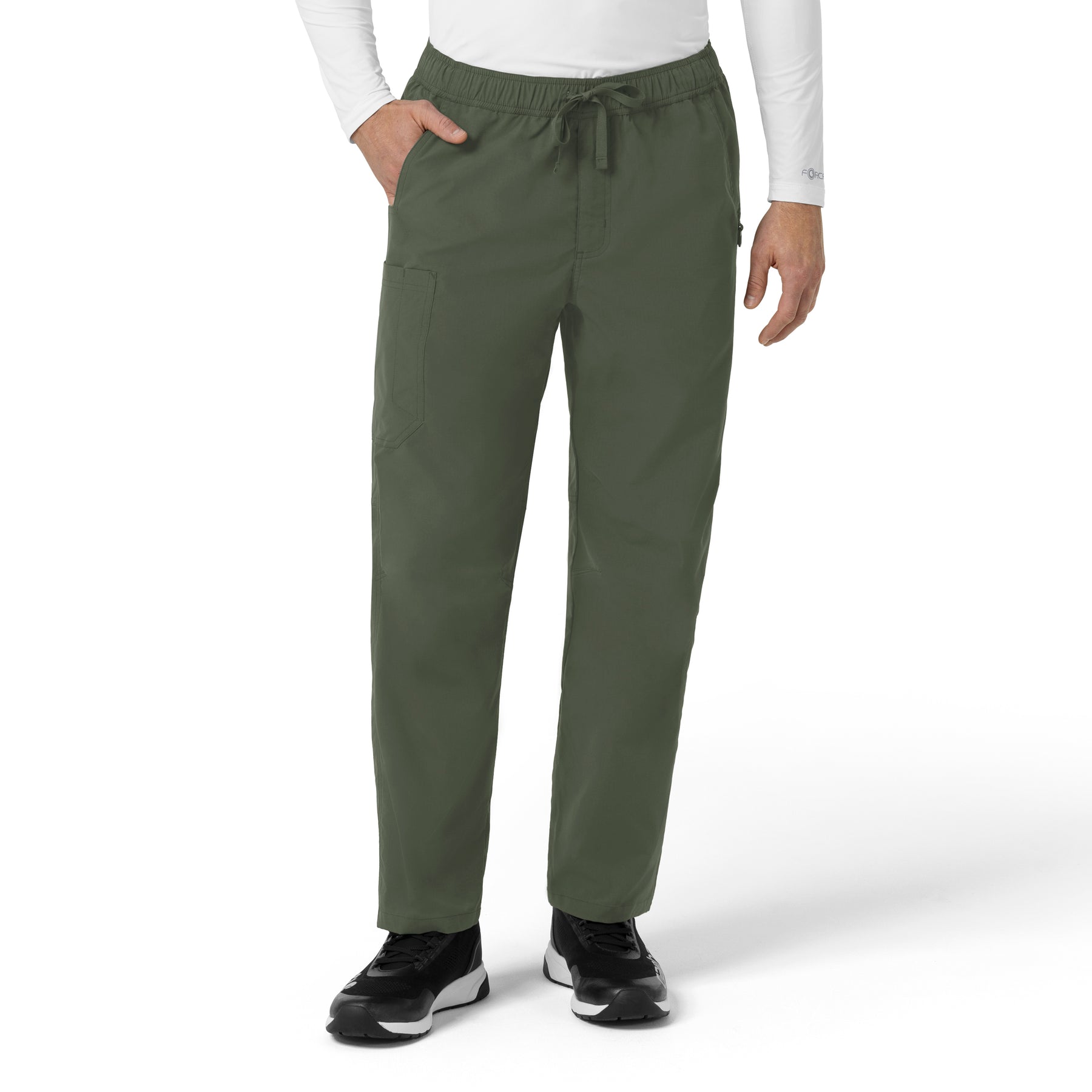 Rugged Flex FLD Men's Ripstop Straight Leg Cargo Scrub Pant Olive