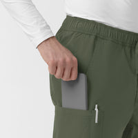 Carhartt Rugged Flex FLD Men's Ripstop Straight Leg Cargo Scrub Pant - Olive cargo pocket