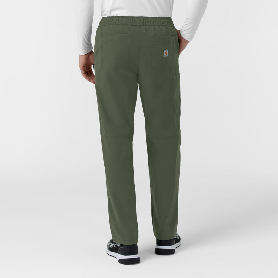 Carhartt Rugged Flex FLD Men's Ripstop Straight Leg Cargo Scrub Pant - Olive back
