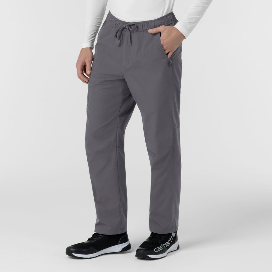 Rugged Flex FLD Men's Ripstop Straight Leg Cargo Scrub Pant Pewter side view