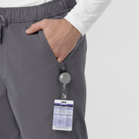 Rugged Flex FLD Men's Ripstop Straight Leg Cargo Scrub Pant Pewter side detail 2